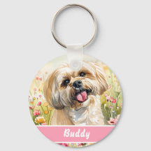 Lhasa Apso-Hundeanhänger – Benutzerdefinierte Info