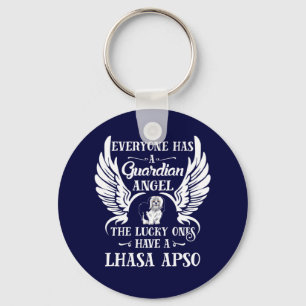 Lhasa Apso Hundespeichernengel Schlüsselanhänger