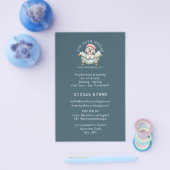 Lhasa Apso Hundetrimming Werbeflyer - Türkis Flyer (Einzeln)