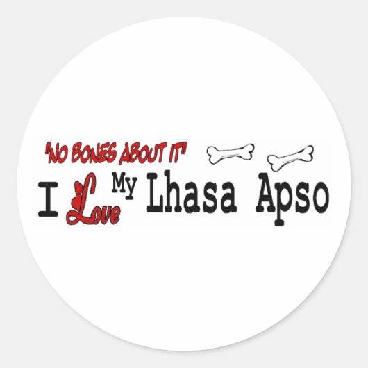 Lhasa Apso (I-Liebe) Aufkleber (Vorderseite)