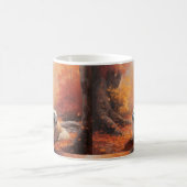 Lhasa Apso im Herbst Leaves Fall Inspiriert Kaffeetasse (Mittel)