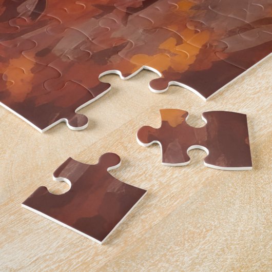 Lhasa Apso im Herbst Leaves Fall Inspiriert Puzzle (Seite)