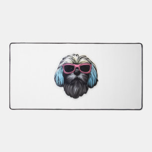 Lhasa Apso in Cooler Sonnenbrille Klassischer T - Schreibtischunterlage