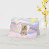 Lhasa Apso Karte (Gelbe Blume)