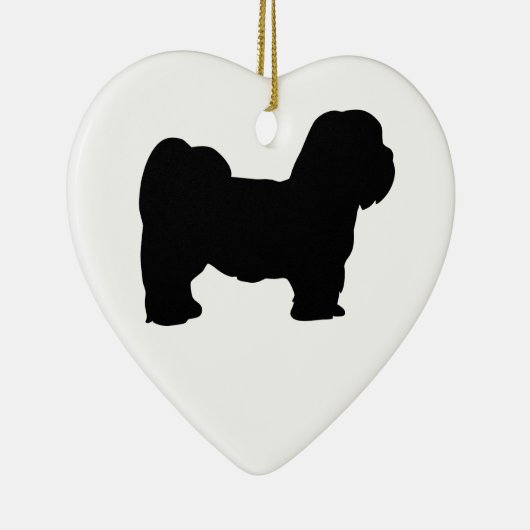 Lhasa Apso Keramik Ornament (Rechts)