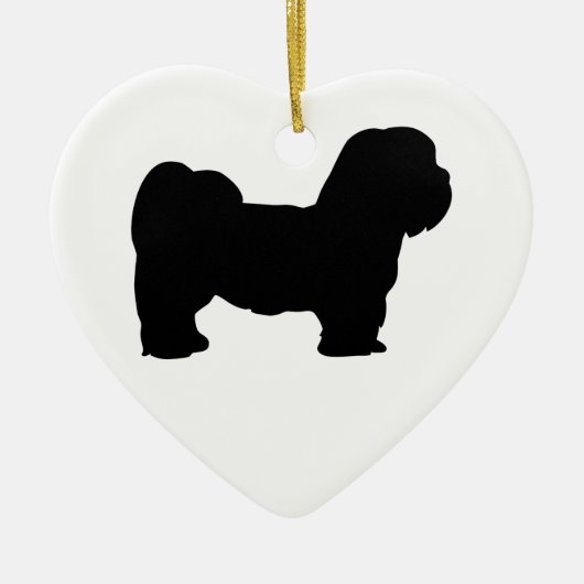 Lhasa Apso Keramik Ornament (Vorne)