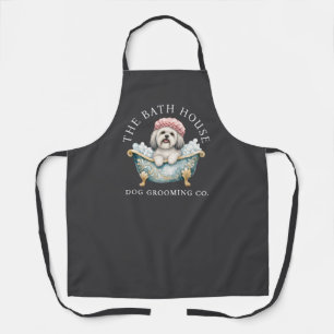 Lhasa Apso Kohle-Hundepflege-Schürze Deluxe Schürze