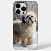 Lhasa Apso Let It Snow Weihnachten Case-Mate iPhone Hülle (Rückseite)