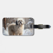 Lhasa Apso Let It Snow Weihnachten Gepäckanhänger (Rückseite horizontal)