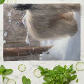 Lhasa Apso Let It Snow Weihnachten Geschirrtuch (Gefaltet)