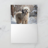 Lhasa Apso Let It Snow Weihnachten Karte (Innenseite)