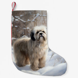 Lhasa Apso Let It Snow Weihnachten Kleiner Weihnachtsstrumpf