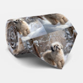 Lhasa Apso Let It Snow Weihnachten Krawatte (Gerollt)