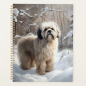 Lhasa Apso Let It Snow Weihnachten Planer (Vorderseite)
