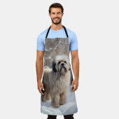 Lhasa Apso Let It Snow Weihnachten Schürze (Getragen)