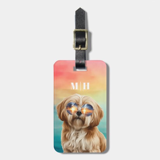 Lhasa Apso Luggage Tags Gepäckanhänger (Vorderseite vertikal)