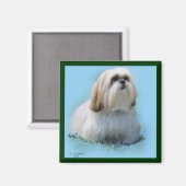 Lhasa Apso Magnet (Vorderseite/Rückseite)
