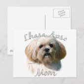 Lhasa Apso Mama 2 Postkarte (Vorne/Hinten)