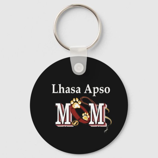 Lhasa Apso Mama Geschenke Schlüsselanhänger (Vorderseite)
