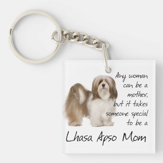 Lhasa Apso Mama Key Chain Schlüsselanhänger (Vorderseite)
