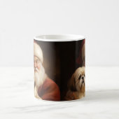 Lhasa Apso mit dem Weihnachtsmann Weihnachten Kaffeetasse (Mittel)