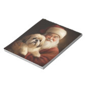 Lhasa Apso mit dem Weihnachtsmann Weihnachten Notizblock (Rotiert)