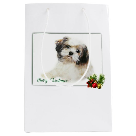 Lhasa Apso Mittlere Geschenktüte (Vorderseite)