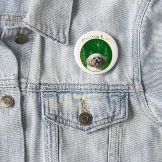 Lhasa Apso Peace Button (Beispiel)