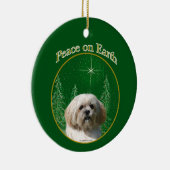 Lhasa Apso Peace Keramik Ornament (Rechts)