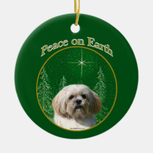 Lhasa Apso Peace Keramik Ornament