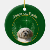 Lhasa Apso Peace Keramik Ornament (Hinten)