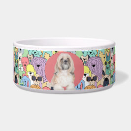 Lhasa Apso Personalisiert Foto & Name Dog Bowl Napf