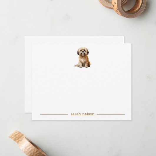 Lhasa Apso Personalisierte Mitteilungskarten (Vorderseite/Rückseite Beispiel)