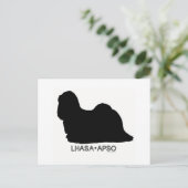 Lhasa Apso Postcard Postkarte (Stehend Vorderseite)