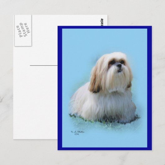 Lhasa Apso Postcard Postkarte (Vorne/Hinten)