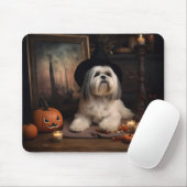 Lhasa Apso Pumpkins Halloween Beängstigend Mousepad (Mit Mouse)