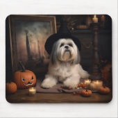 Lhasa Apso Pumpkins Halloween Beängstigend Mousepad (Vorne)