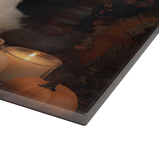 Lhasa Apso Pumpkins Halloween Beängstigend Schneidebrett (Ecke)