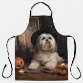 Lhasa Apso Pumpkins Halloween Beängstigend Schürze (Vorderseite)