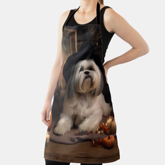 Lhasa Apso Pumpkins Halloween Beängstigend Schürze (InSitu)