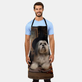 Lhasa Apso Pumpkins Halloween Beängstigend Schürze (Getragen)