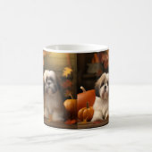 Lhasa Apso Puppy Autumn Delight Pumpkin Kaffeetasse (Mittel)
