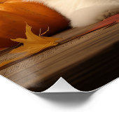 Lhasa Apso Puppy Autumn Delight Pumpkin Poster (Ecke)