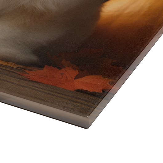 Lhasa Apso Puppy Autumn Delight Pumpkin Schneidebrett (Ecke)