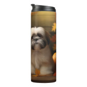 Lhasa Apso Puppy Autumn Delight Pumpkin Thermosbecher (Nach rechts gedreht)
