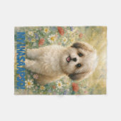 Lhasa Apso Puppy Fleece Blanket (Vorderseite (Horizontal))