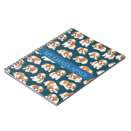 Lhasa Apso Puppy Notebook Journal Notizblock (Linke Seite)