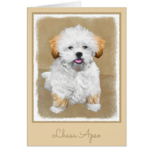 Lhasa Apso Puppy Painting - Niedliche Original Dog