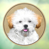 Lhasa Apso Puppy Painting - Niedliche Original Dog Fensteraufkleber (Blatt 3)