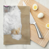 Lhasa Apso Puppy Painting - Niedliche Original Dog Geschirrtuch (Viertel Falte)